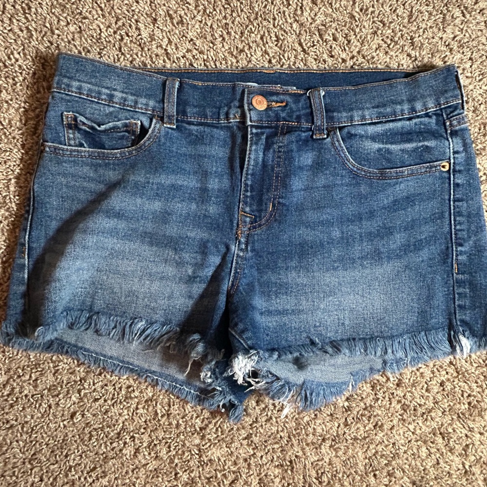 Old Navy San Francisco Standard Classic Fit Denim Medium Wash Flared Shorts 8 G